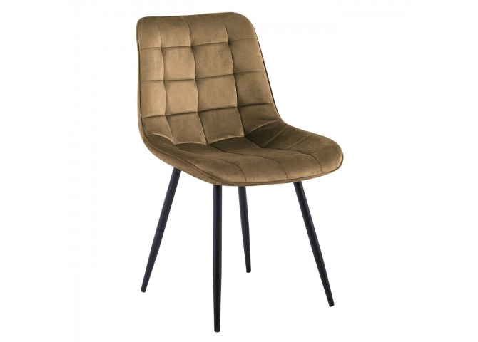 MYRIAM-R Chair Metal Black/Fabric Velure Cappuccino