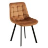 MYRIAM Chair K/D Metal Black/Fabric Velure Beige