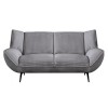 EMERALD 2-Seater Sofa Grey Corduroy Fabric