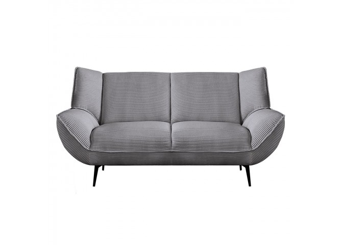 EMERALD 2-Seater Sofa Grey Corduroy Fabric