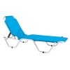 CRETA Alu Lounger, Light Blue Textilene