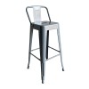 RELIX Bar Stool w/Back Metal Grey