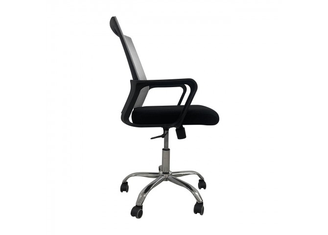 BF2110 Office Armchair Chromed Base/Mesh Grey-Black