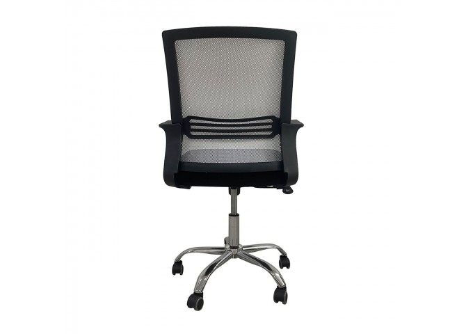 BF2110 Office Armchair Chromed Base/Mesh Grey-Black