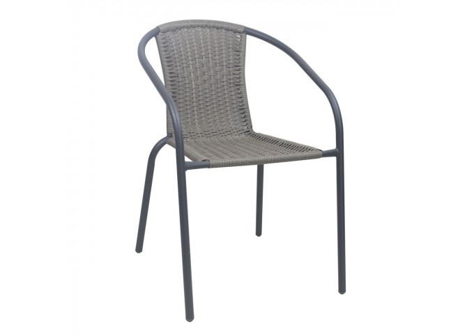 BALENO-W Armchair Metal Anthracite/Mixed Grey Wicker