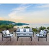 LATINO Set (4pcs) Alu Black/Cushions Grey