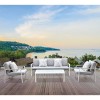 LATINO Set (4pcs) Alu White/Cushions Light Grey