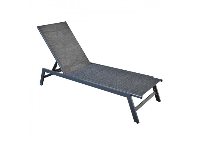 CORTE K/D Lounger Metal Black/Textilene Anthracite