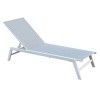 CORTE K/D Lounger Metal White/Textilene Light Grey