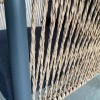 GASBA Set (4pcs) Alu Anthracite/Rope Wicker Natural/Cushions Dark Grey