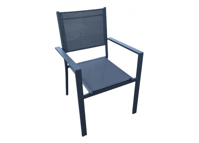 AMIRAL Armchair Alu Anthracite/Textilene Grey