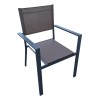 AMIRAL Armchair Alu Anthracite/Textilene Cappuccino