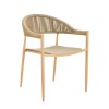 MALTA Armchair Metal Natural/PP-UV Beige/Rope Wicker Natural