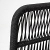 MARK Set (4pcs) Acacia Natural, Rope Wicker Black, Cushions Beige
