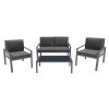 RIVIAN Set (4pcs) Metal Dark Grey/Cushions Grey