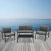 RIVIAN Set (4pcs) Metal Dark Grey/Cushions Grey