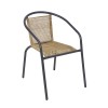 MIKA Armchair Metal Anthracite/PE Rattan Natural