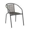 MIKA Armchair Metal Anthracite/PE Rattan Grey