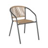PATTY Armchair Metal Anthracite/PE Rattan Natural