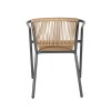PATTY Armchair Metal Anthracite/PE Rattan Natural
