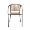 PATTY Armchair Metal Anthracite/PE Rattan Natural