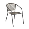 PATTY Armchair Metal Anthracite/PE Rattan Grey