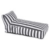 TACO MAX Lounge Bean Bag Striped White/Grey 100% waterproof