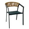 PARMA Armchair Alu Anthracite/Rope Wicker Natural