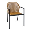 DINA Armchair Alu Anthracite/Rope Wicker Natural