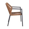 DINA Armchair Alu Anthracite/Rope Wicker Natural
