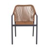 DINA Armchair Alu Anthracite/Rope Wicker Natural