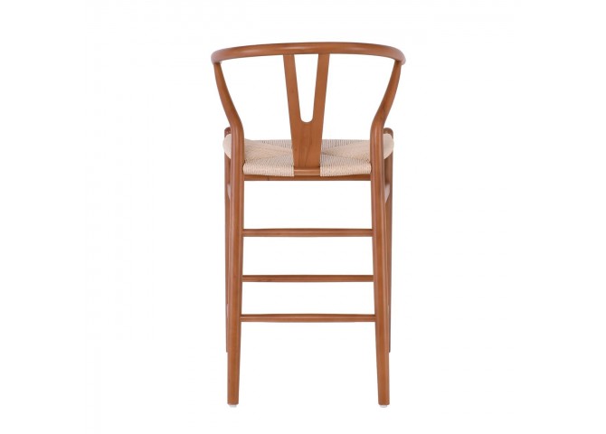 LIMA Barstool Beech Walnut, Seat Paper Rope Natural