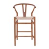 LIMA Barstool Beech Walnut, Seat Paper Rope Natural