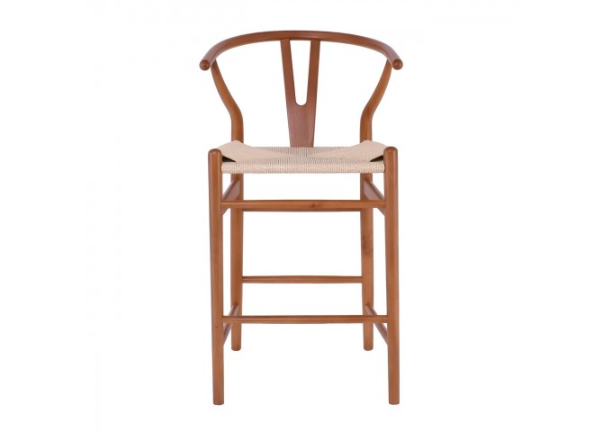 LIMA Barstool Beech Walnut, Seat Paper Rope Natural
