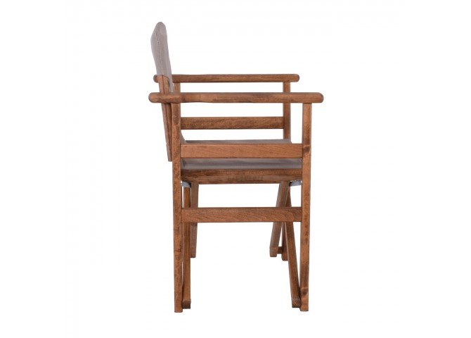 Director Armchair Impregnation Walnut Beech/Text. Sand Beige