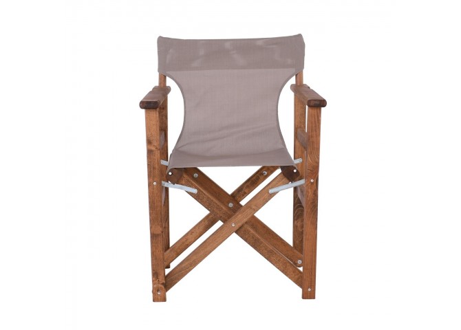 Director Armchair Impregnation Walnut Beech/Text. Sand Beige