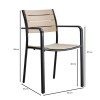 SAGA Armchair Metal Black/PP-UV Tortora