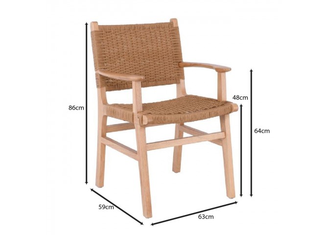 COMO Armchair Natural, Paper Rope