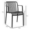MODA-H Stackable Armchair PP-UV Black
