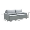 LIDRA Sofa-Bed 2-Seater / Fabric Grey