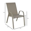 RIO Armchair Metal Beige/Textilene Beige (4,20 Kg)