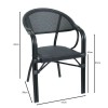 VEGERA Armchair Alu Black/Textilene Black