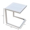 CORTE Side Table Metal White 35x35x41cm
