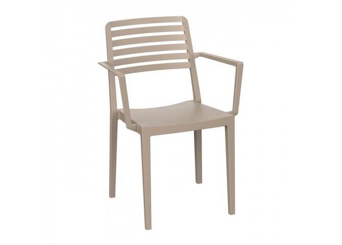 NOLA Stackable Armchair PP-UV Tortora