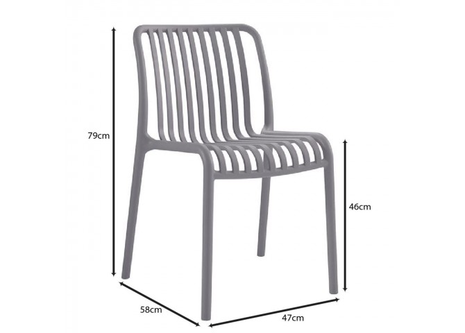 MODA-H Stackable Chair PP-UV Anthracite