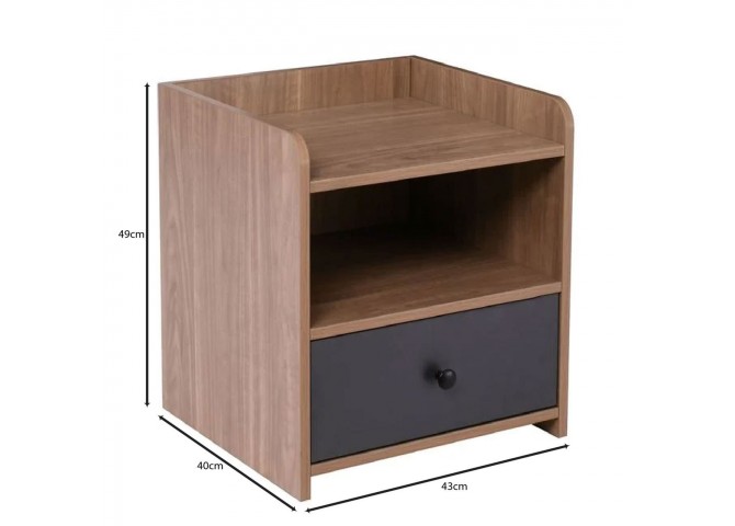ORIENT Bedside 43x40x48cm Sonoma Oak/Grey