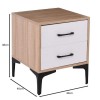 MERRANO Bedside 40x40x48cm Sonoma/White