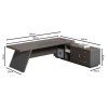 MASTER Desk (RIGHT) 180x180cm Grey Walnut