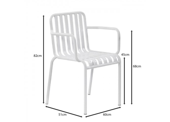 MODIAL Armchair Metal White