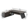 MASTER Desk (LEFT) 180x180cm Grey Walnut